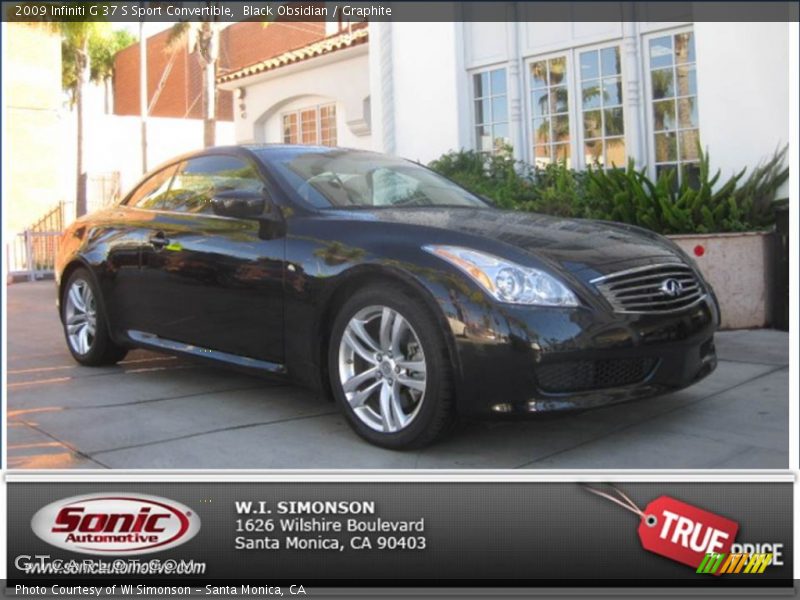 Black Obsidian / Graphite 2009 Infiniti G 37 S Sport Convertible