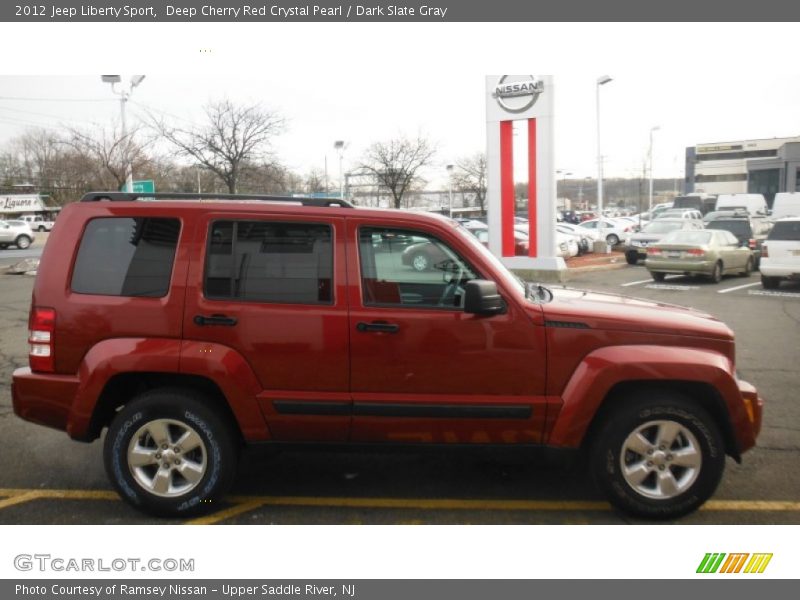 Deep Cherry Red Crystal Pearl / Dark Slate Gray 2012 Jeep Liberty Sport