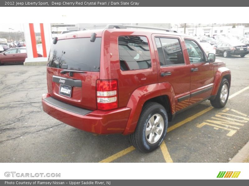 Deep Cherry Red Crystal Pearl / Dark Slate Gray 2012 Jeep Liberty Sport