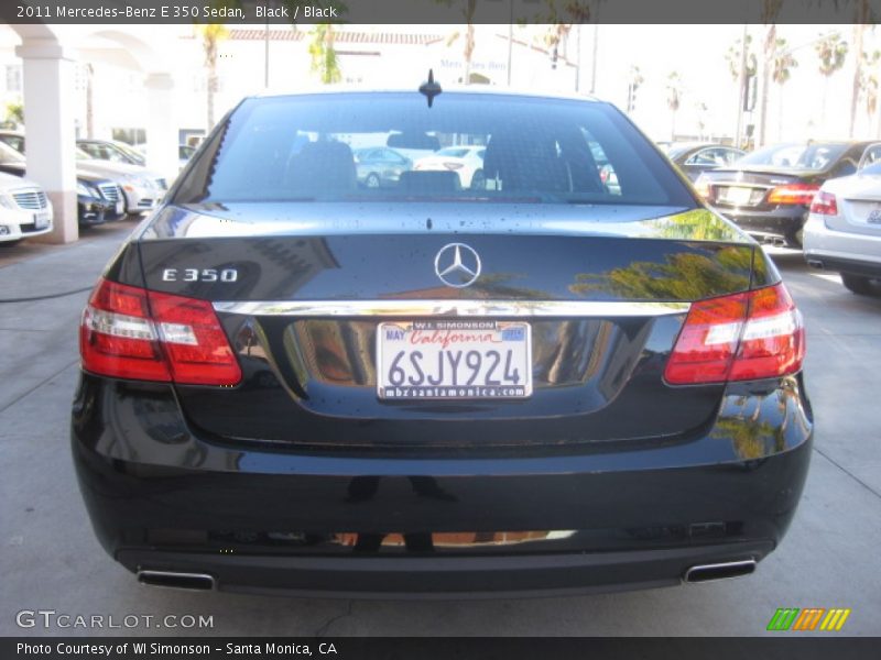 Black / Black 2011 Mercedes-Benz E 350 Sedan