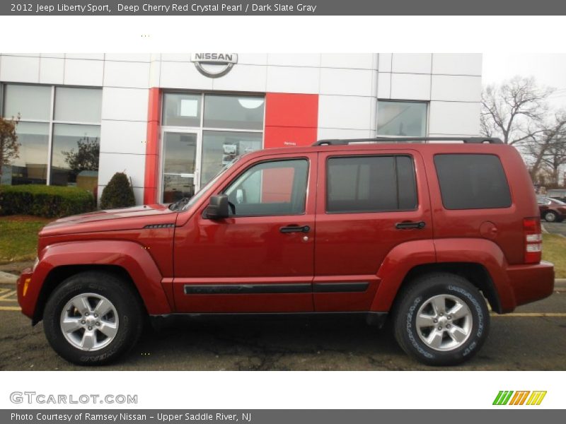 Deep Cherry Red Crystal Pearl / Dark Slate Gray 2012 Jeep Liberty Sport