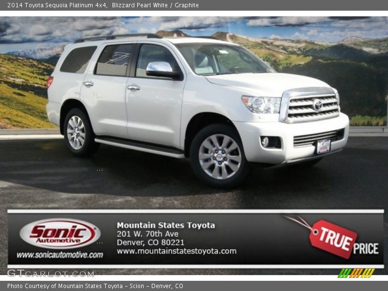 Blizzard Pearl White / Graphite 2014 Toyota Sequoia Platinum 4x4