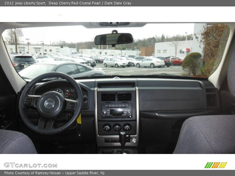 Deep Cherry Red Crystal Pearl / Dark Slate Gray 2012 Jeep Liberty Sport