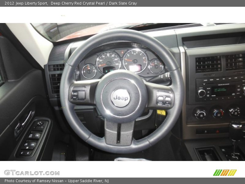 Deep Cherry Red Crystal Pearl / Dark Slate Gray 2012 Jeep Liberty Sport