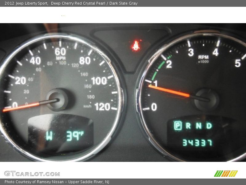 Deep Cherry Red Crystal Pearl / Dark Slate Gray 2012 Jeep Liberty Sport