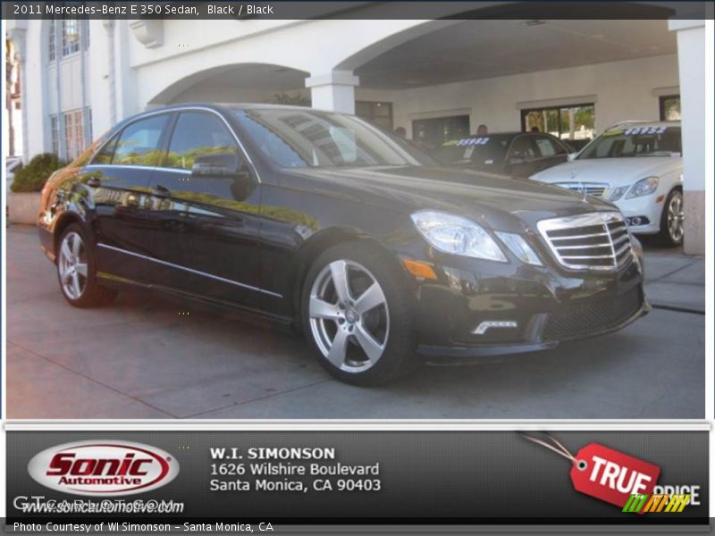Black / Black 2011 Mercedes-Benz E 350 Sedan