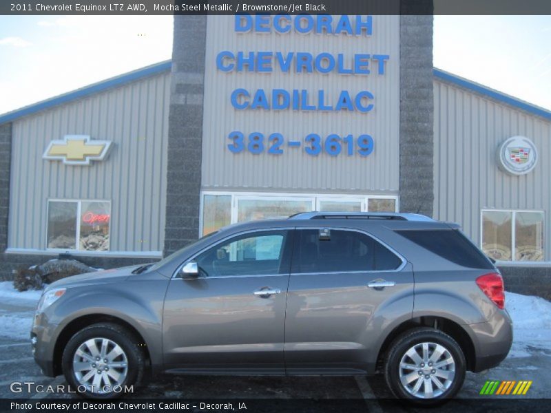 Mocha Steel Metallic / Brownstone/Jet Black 2011 Chevrolet Equinox LTZ AWD