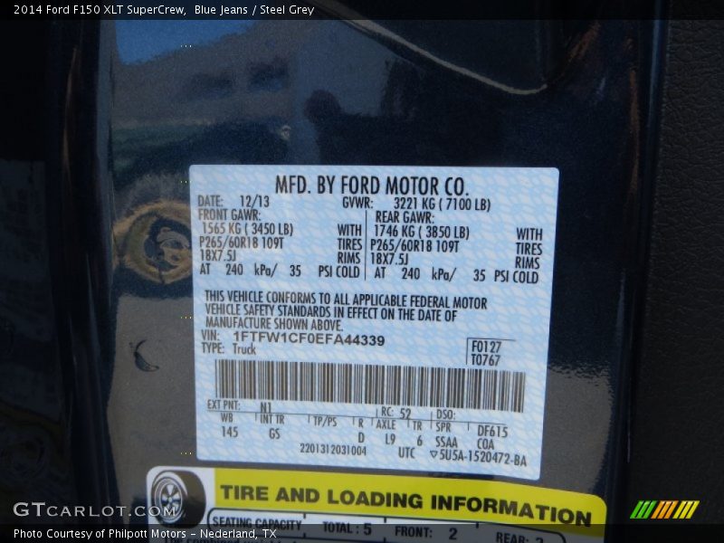 Blue Jeans / Steel Grey 2014 Ford F150 XLT SuperCrew