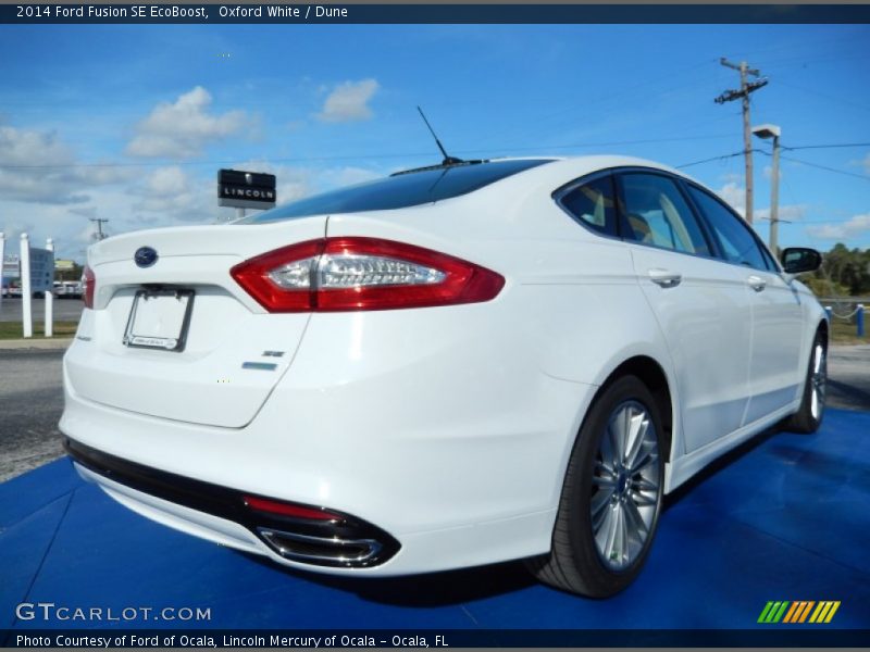 Oxford White / Dune 2014 Ford Fusion SE EcoBoost