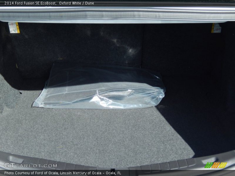 Oxford White / Dune 2014 Ford Fusion SE EcoBoost