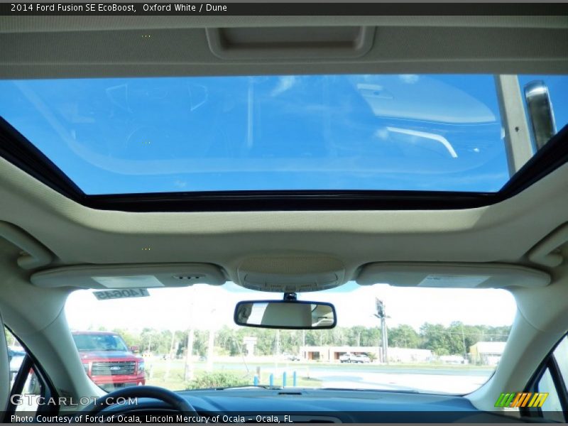 Oxford White / Dune 2014 Ford Fusion SE EcoBoost