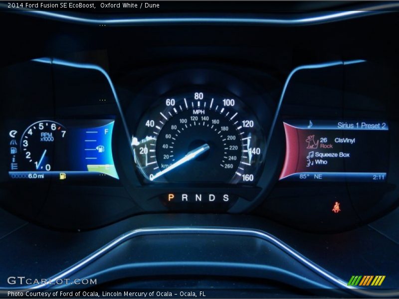 Oxford White / Dune 2014 Ford Fusion SE EcoBoost