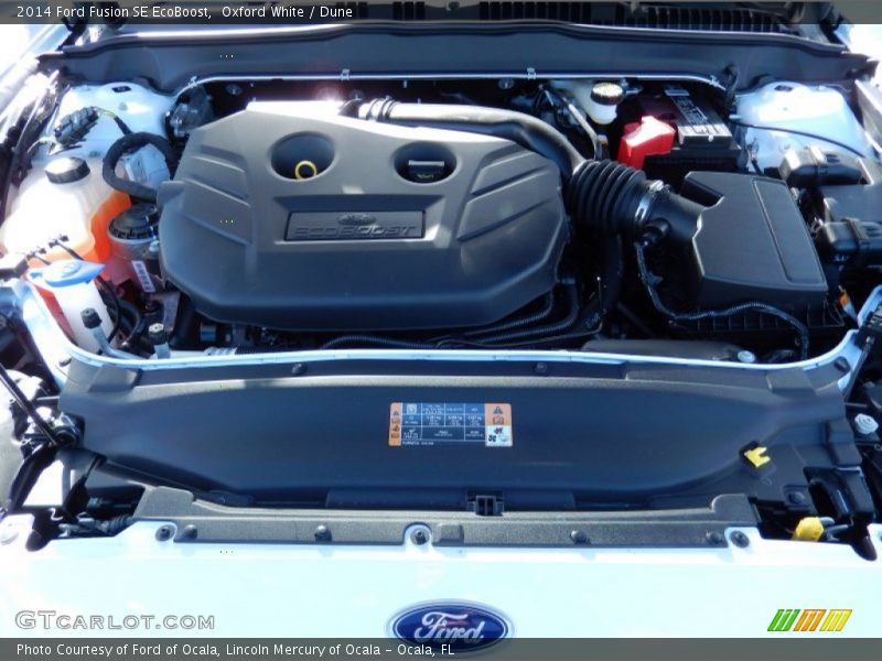 Oxford White / Dune 2014 Ford Fusion SE EcoBoost