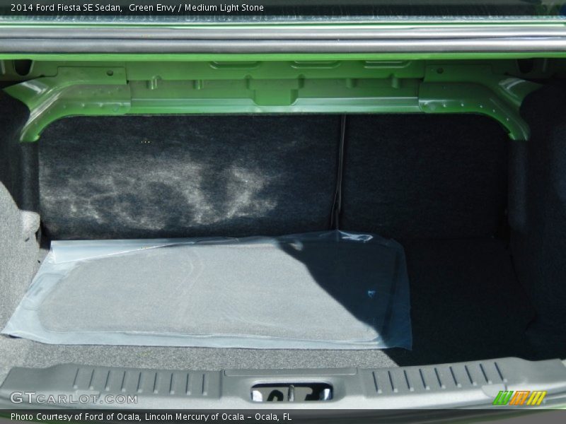 Green Envy / Medium Light Stone 2014 Ford Fiesta SE Sedan