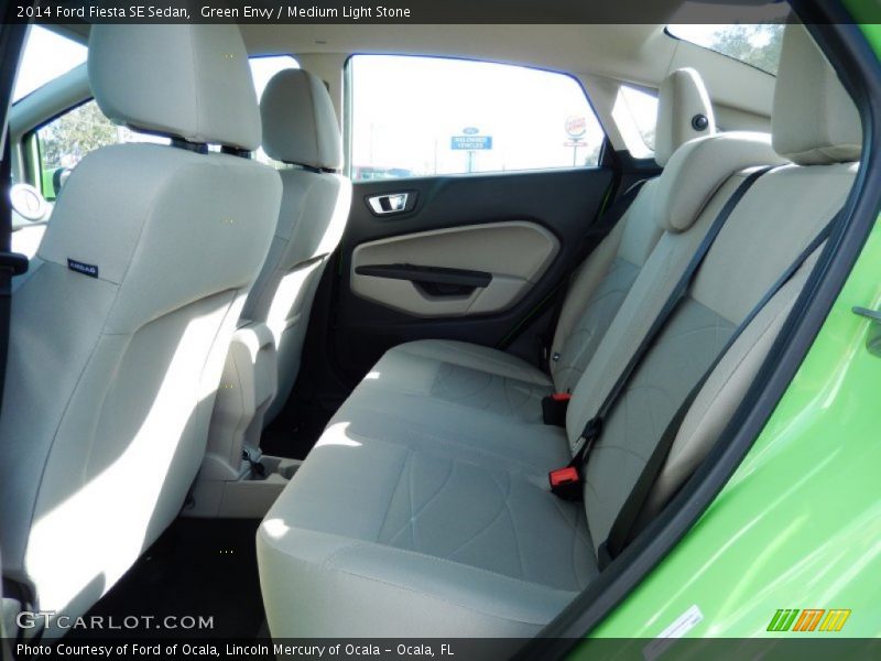Green Envy / Medium Light Stone 2014 Ford Fiesta SE Sedan