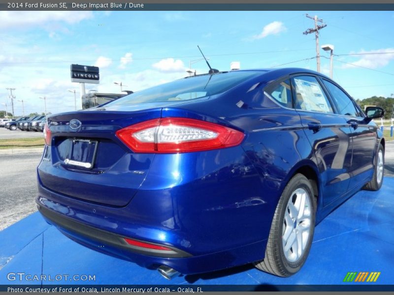 Deep Impact Blue / Dune 2014 Ford Fusion SE