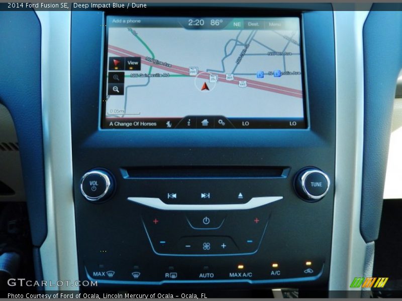 Deep Impact Blue / Dune 2014 Ford Fusion SE
