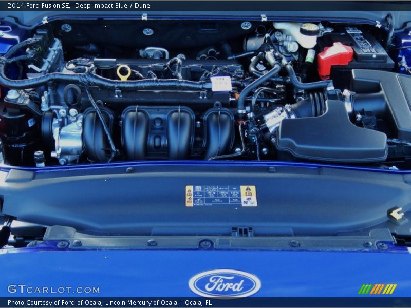 Deep Impact Blue / Dune 2014 Ford Fusion SE