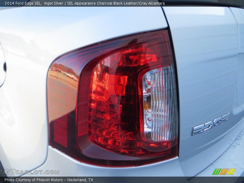 Ingot Silver / SEL Appearance Charcoal Black Leather/Gray Alcantara 2014 Ford Edge SEL