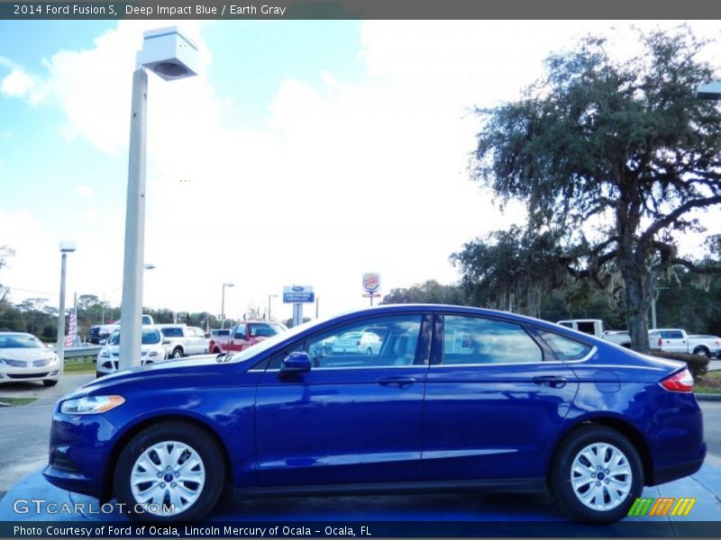 Deep Impact Blue / Earth Gray 2014 Ford Fusion S