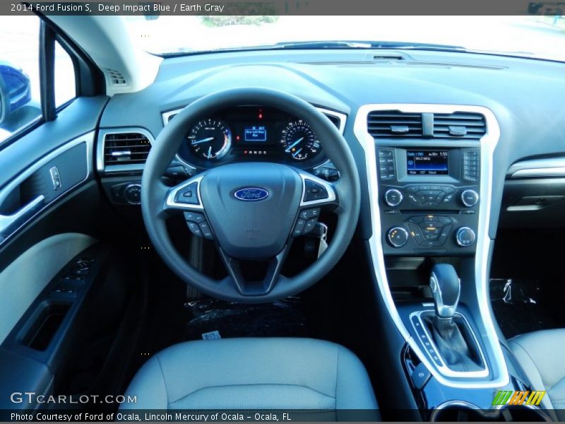 Deep Impact Blue / Earth Gray 2014 Ford Fusion S