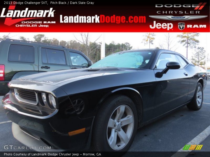 Pitch Black / Dark Slate Gray 2013 Dodge Challenger SXT