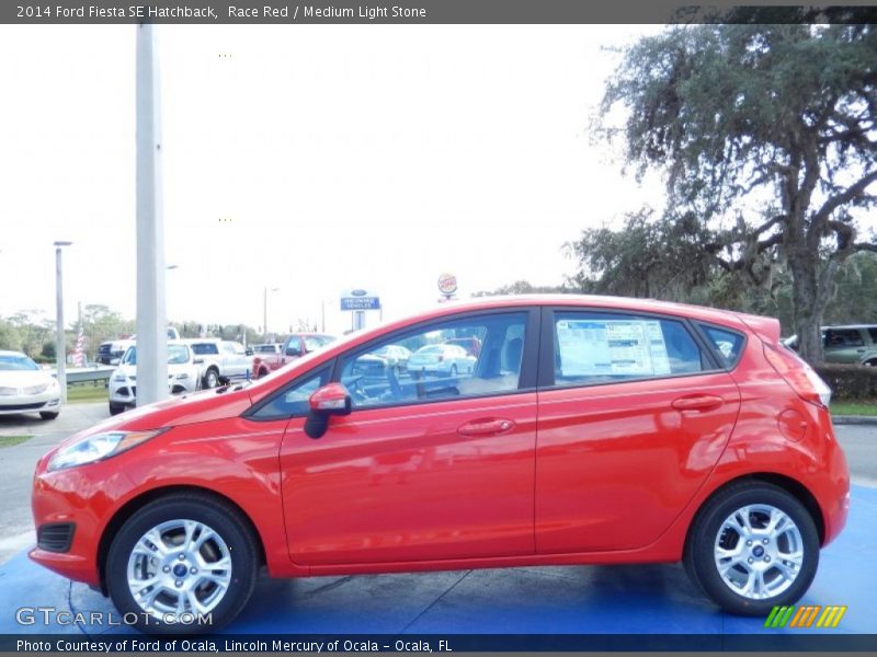 Race Red / Medium Light Stone 2014 Ford Fiesta SE Hatchback