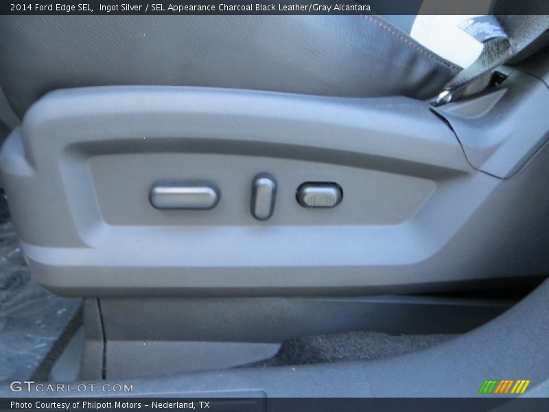Ingot Silver / SEL Appearance Charcoal Black Leather/Gray Alcantara 2014 Ford Edge SEL