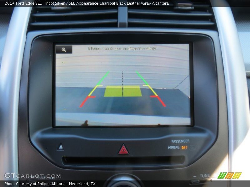 Ingot Silver / SEL Appearance Charcoal Black Leather/Gray Alcantara 2014 Ford Edge SEL