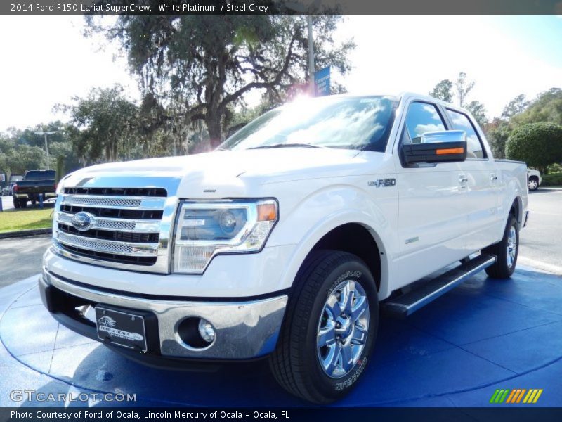 White Platinum / Steel Grey 2014 Ford F150 Lariat SuperCrew