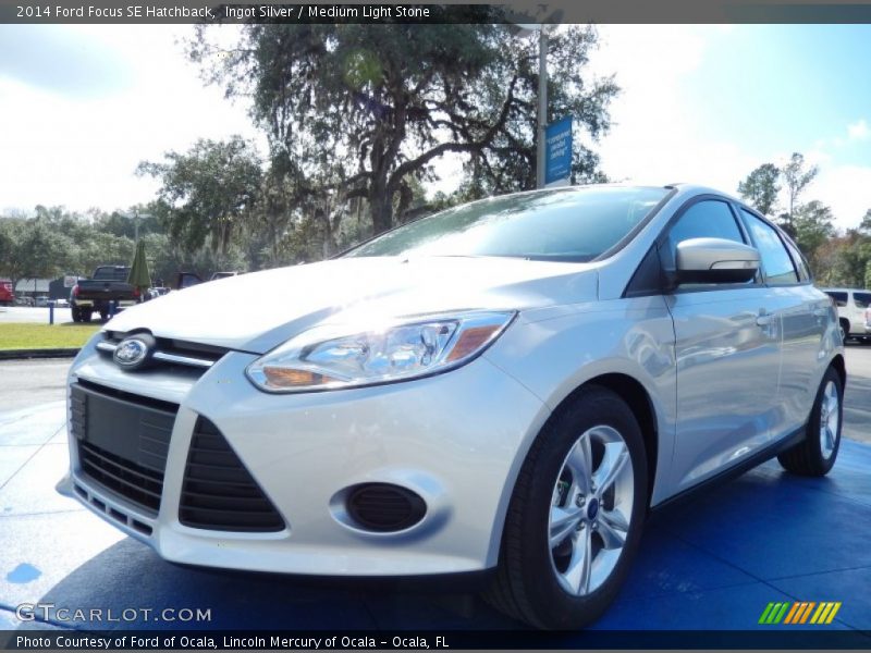Ingot Silver / Medium Light Stone 2014 Ford Focus SE Hatchback