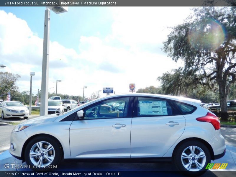 Ingot Silver / Medium Light Stone 2014 Ford Focus SE Hatchback