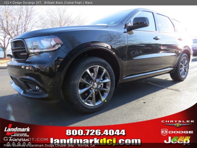 Brilliant Black Crystal Pearl / Black 2014 Dodge Durango SXT
