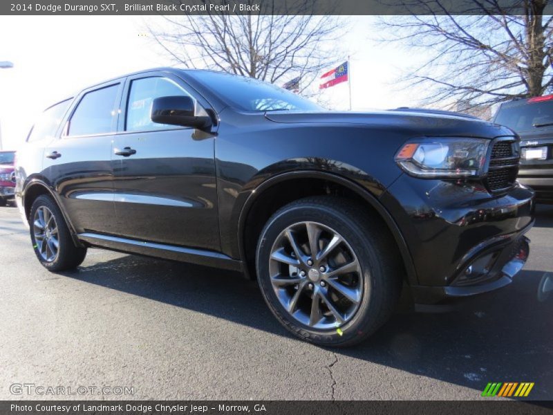 Brilliant Black Crystal Pearl / Black 2014 Dodge Durango SXT