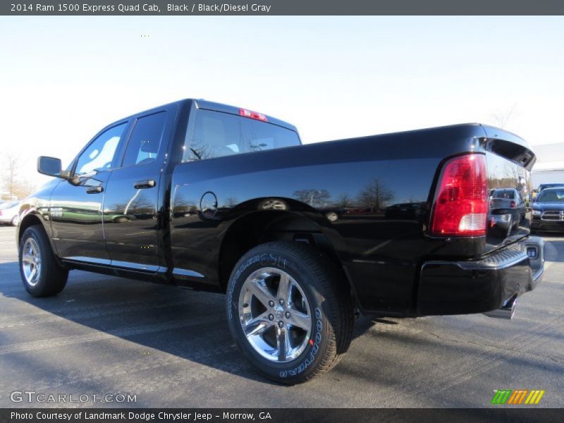Black / Black/Diesel Gray 2014 Ram 1500 Express Quad Cab
