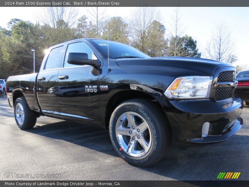 Black / Black/Diesel Gray 2014 Ram 1500 Express Quad Cab