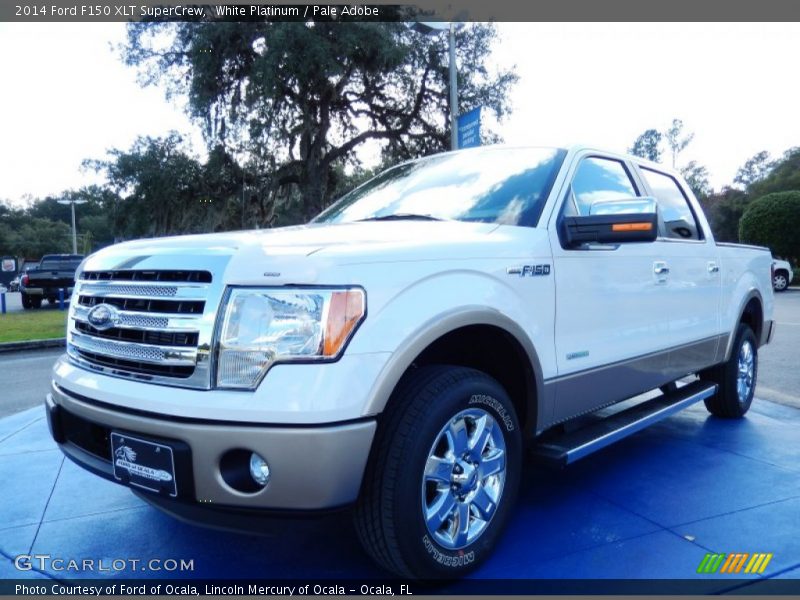 White Platinum / Pale Adobe 2014 Ford F150 XLT SuperCrew