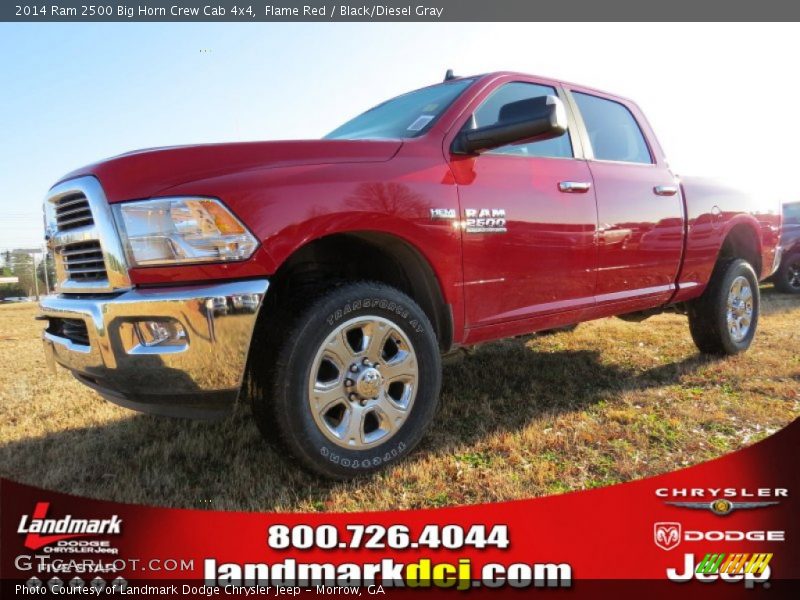 Flame Red / Black/Diesel Gray 2014 Ram 2500 Big Horn Crew Cab 4x4