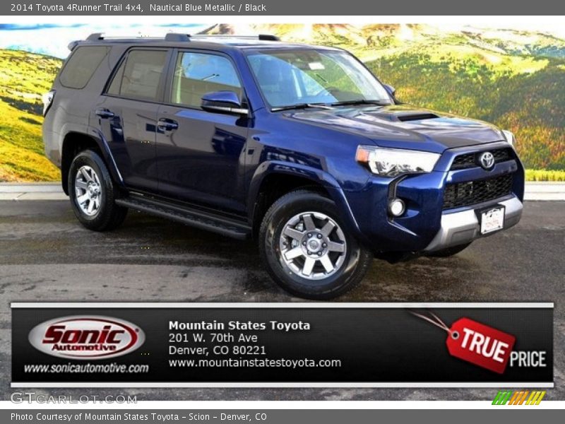 Nautical Blue Metallic / Black 2014 Toyota 4Runner Trail 4x4