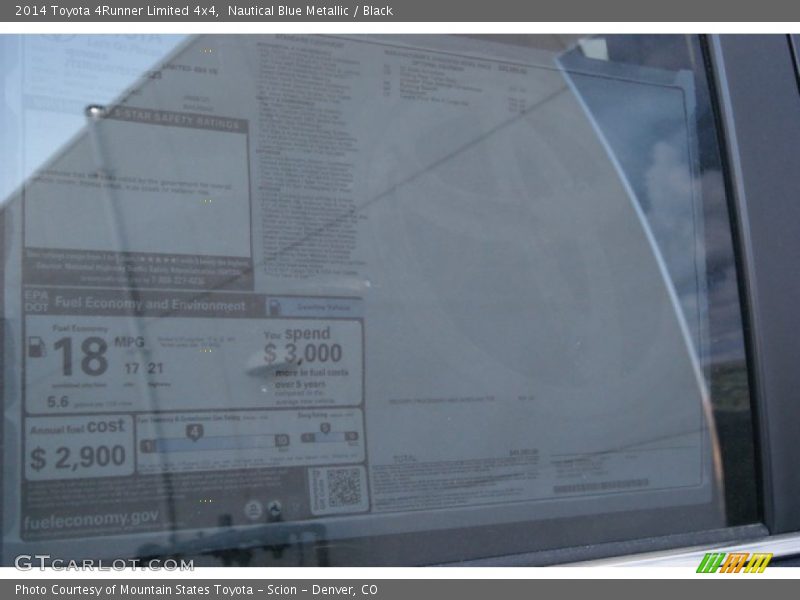 Nautical Blue Metallic / Black 2014 Toyota 4Runner Limited 4x4