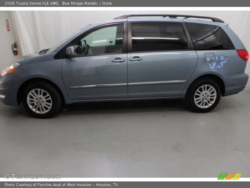 Blue Mirage Metallic / Stone 2008 Toyota Sienna XLE AWD