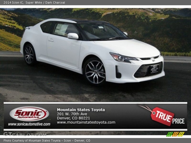 Super White / Dark Charcoal 2014 Scion tC