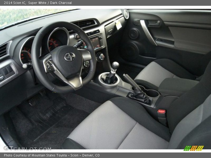 Super White / Dark Charcoal 2014 Scion tC