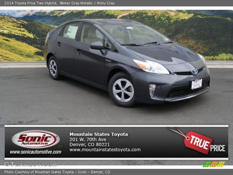 Winter Gray Metallic / Misty Gray 2014 Toyota Prius Two Hybrid