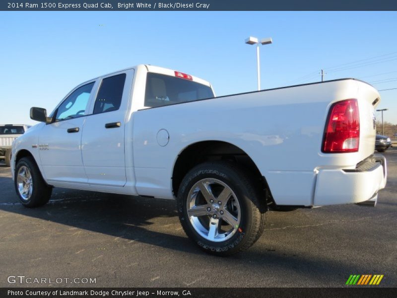 Bright White / Black/Diesel Gray 2014 Ram 1500 Express Quad Cab