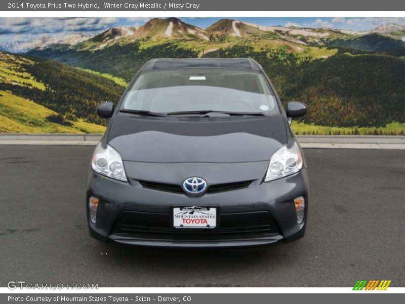 Winter Gray Metallic / Misty Gray 2014 Toyota Prius Two Hybrid