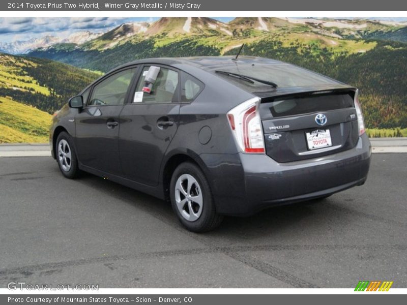 Winter Gray Metallic / Misty Gray 2014 Toyota Prius Two Hybrid