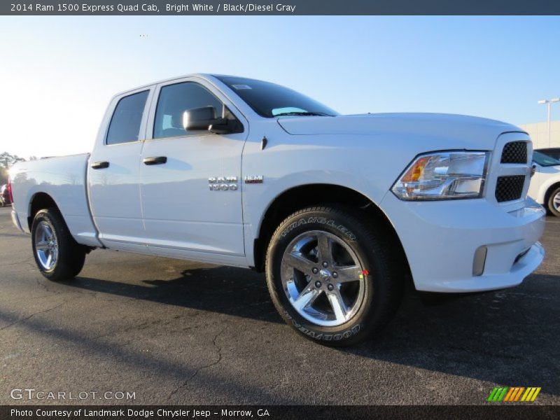 Bright White / Black/Diesel Gray 2014 Ram 1500 Express Quad Cab