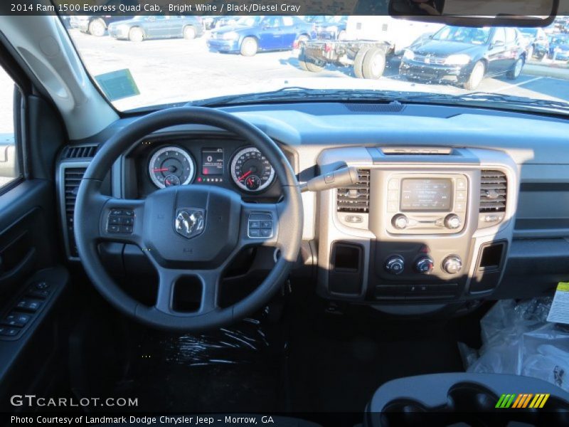 Bright White / Black/Diesel Gray 2014 Ram 1500 Express Quad Cab