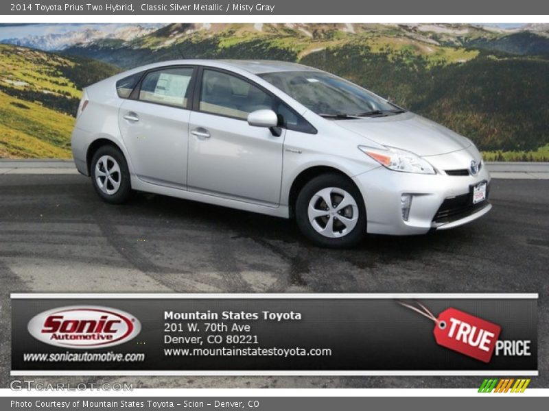 Classic Silver Metallic / Misty Gray 2014 Toyota Prius Two Hybrid